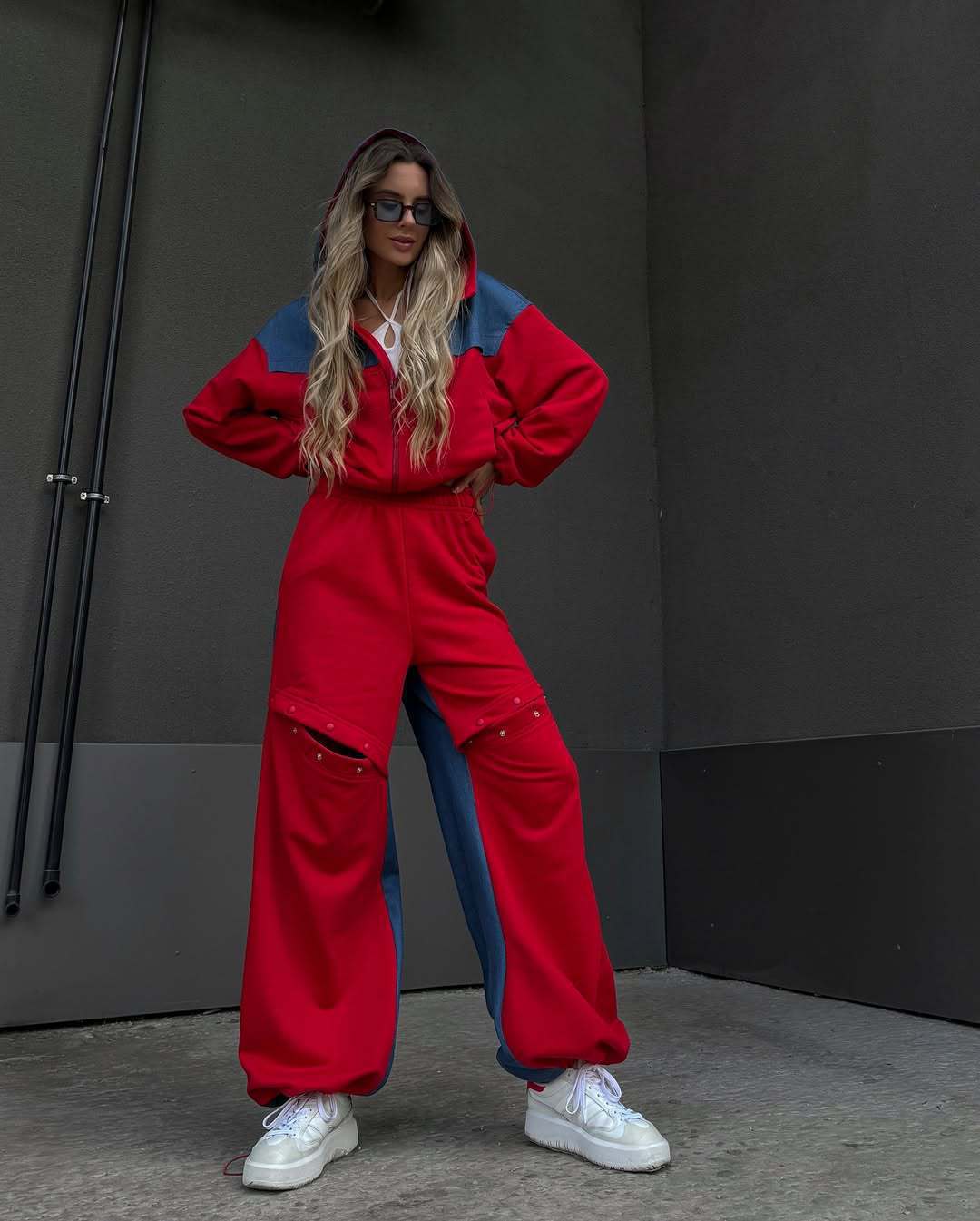 Damen Sportive Loungewear-Kombination mit funktionalen Details Sovae