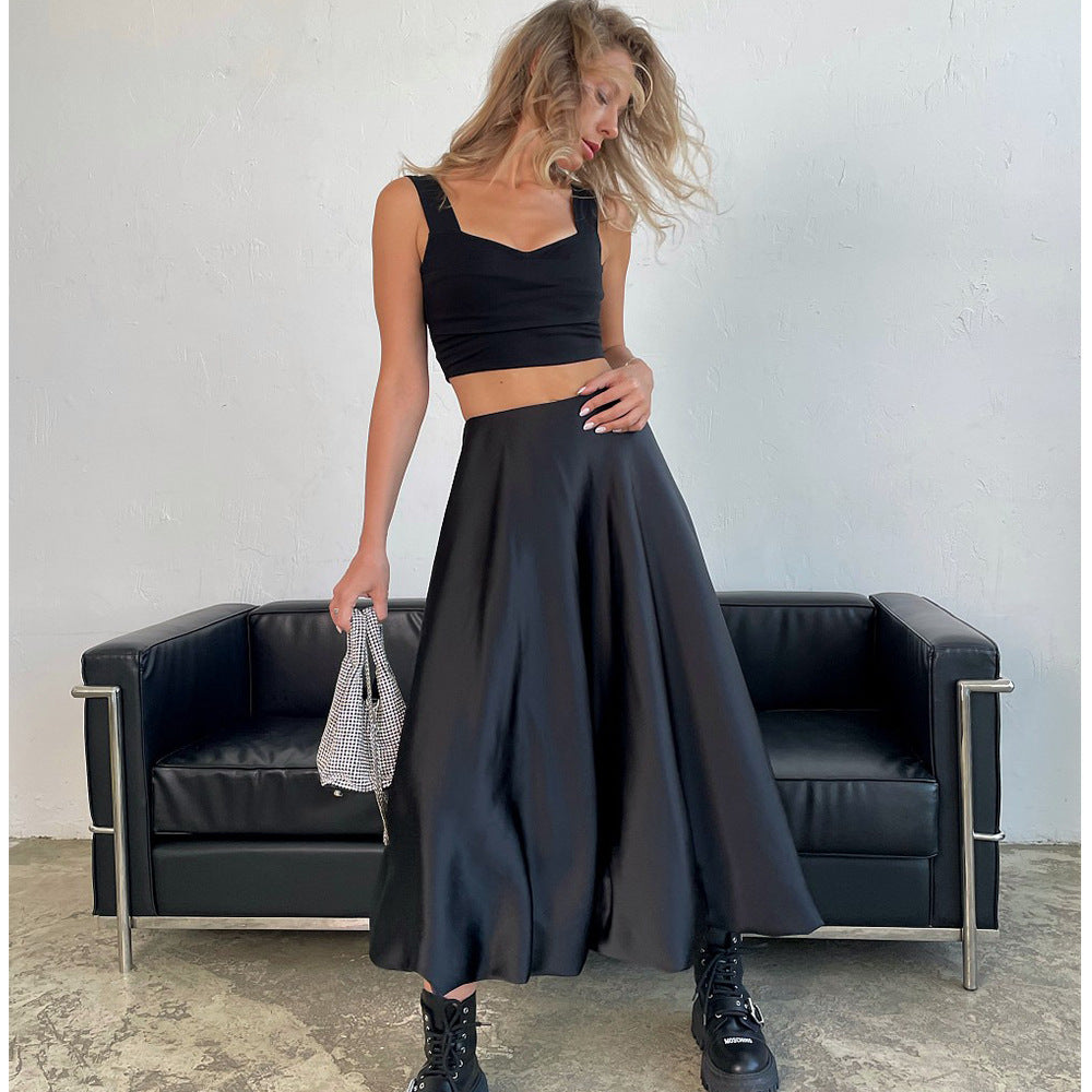 Damen elegantermaxirock mit fließendem Schnitt Sovae