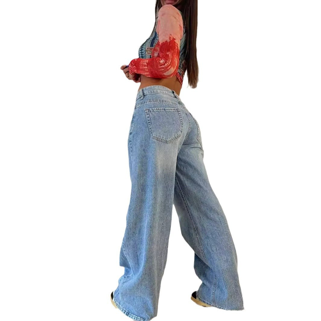 Damen Weit geschnittene Jeanshose Sovae