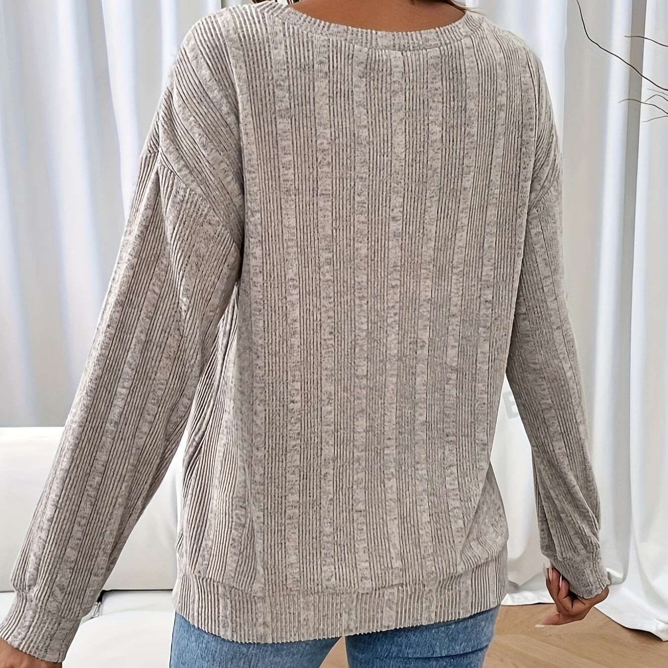Damen modernes gestreiftes Sweatshirt Sovae
