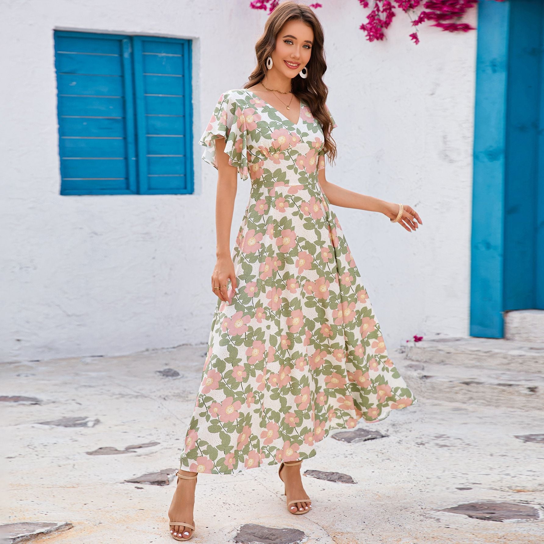 Damen Maxikleid Sovae