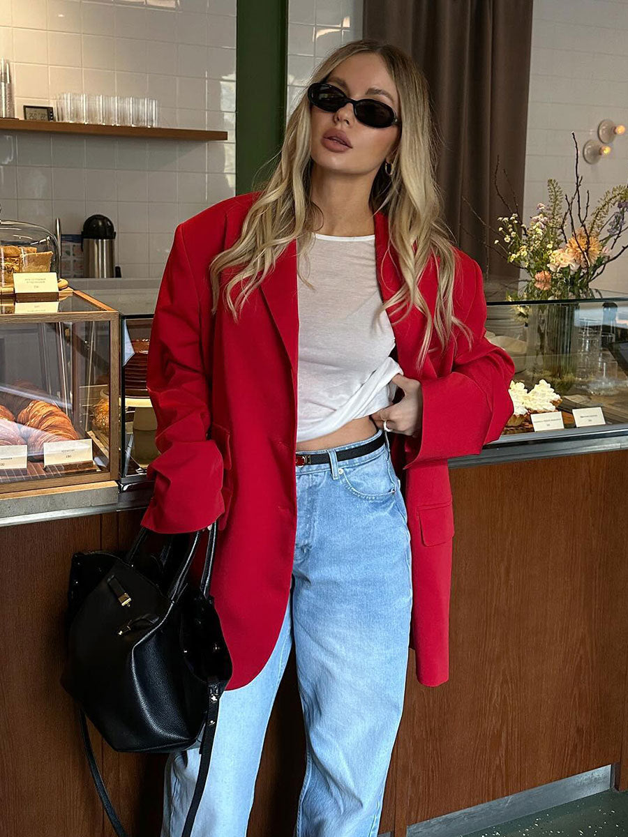 Damen Oversized Blazer mit lässigem Schnitt Sovae