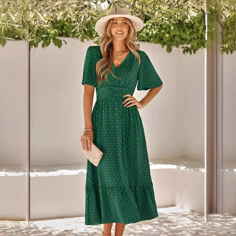 Damen Midi-Jeanskleid Sovae