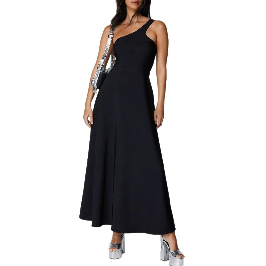 Damen Maxi-Kleid mit asymmetrischem Ausschnitt von Sovae