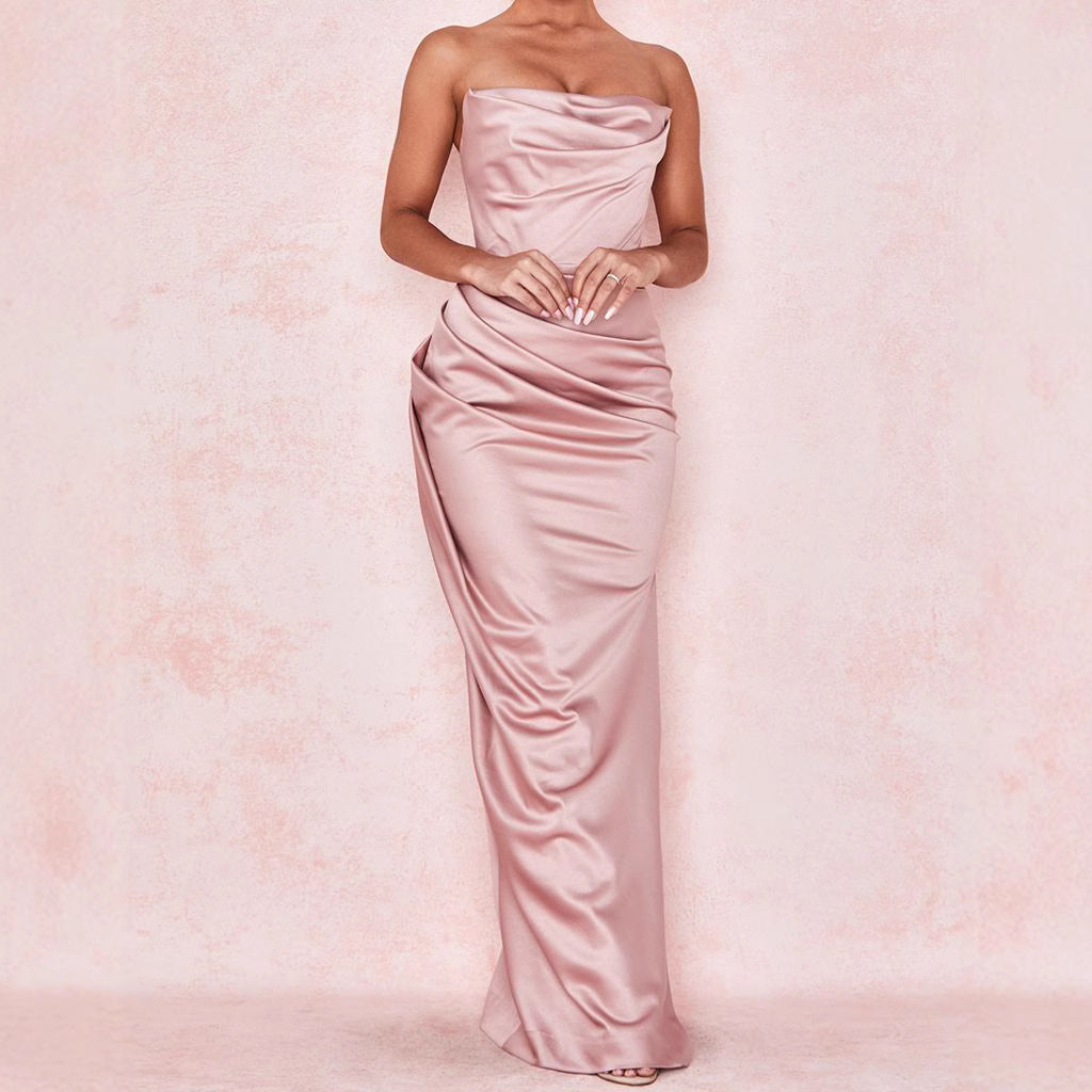 Damen Maxikleid mit raffiniertem Wickeldesign Sovae