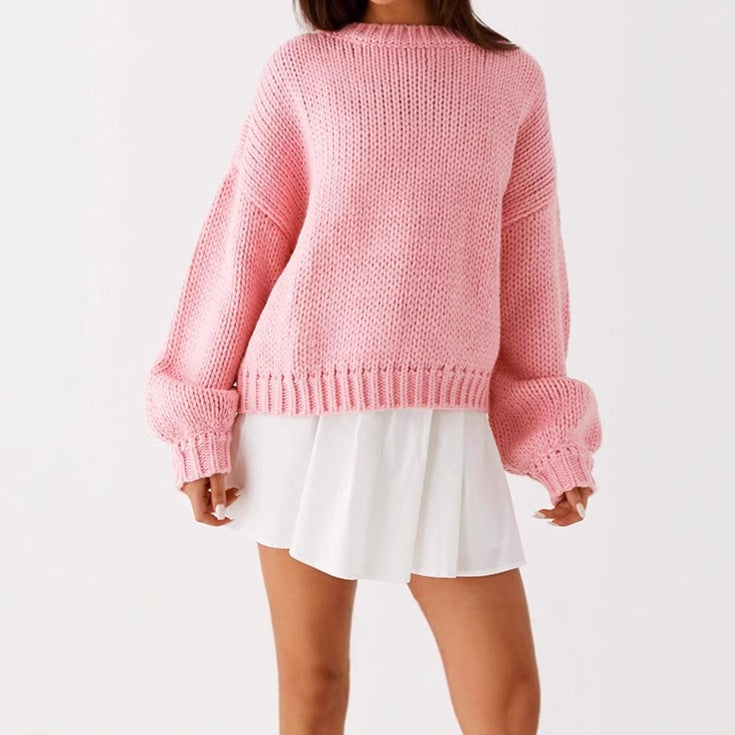 Damen Gemütlicher und stylischer Oversized-Pullover mit strukturiertem Strick Sovae