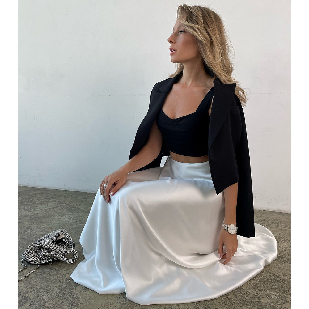 Damen elegantermaxirock mit fließendem Schnitt Sovae