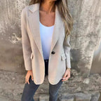 Damen eleganter Oversized Blazer aus hochwertigem Wollmix Sovae