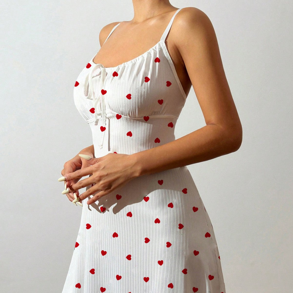 Damen Sommerliches Minikleid mit zartem Erdbeer-Muster Sovae