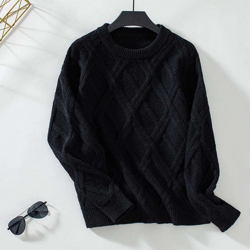 Damen Strickpullover mit modernem Rautenmuster und hochwertigem Material Sovae