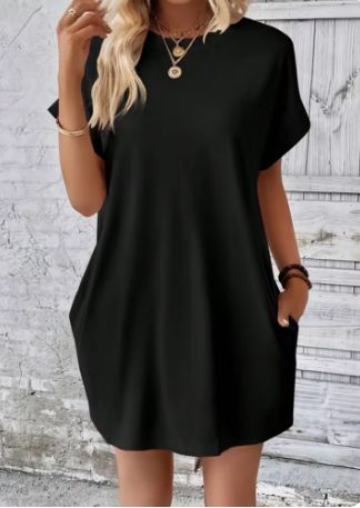 Damen lässiges T-Shirt-Kleid Sovae