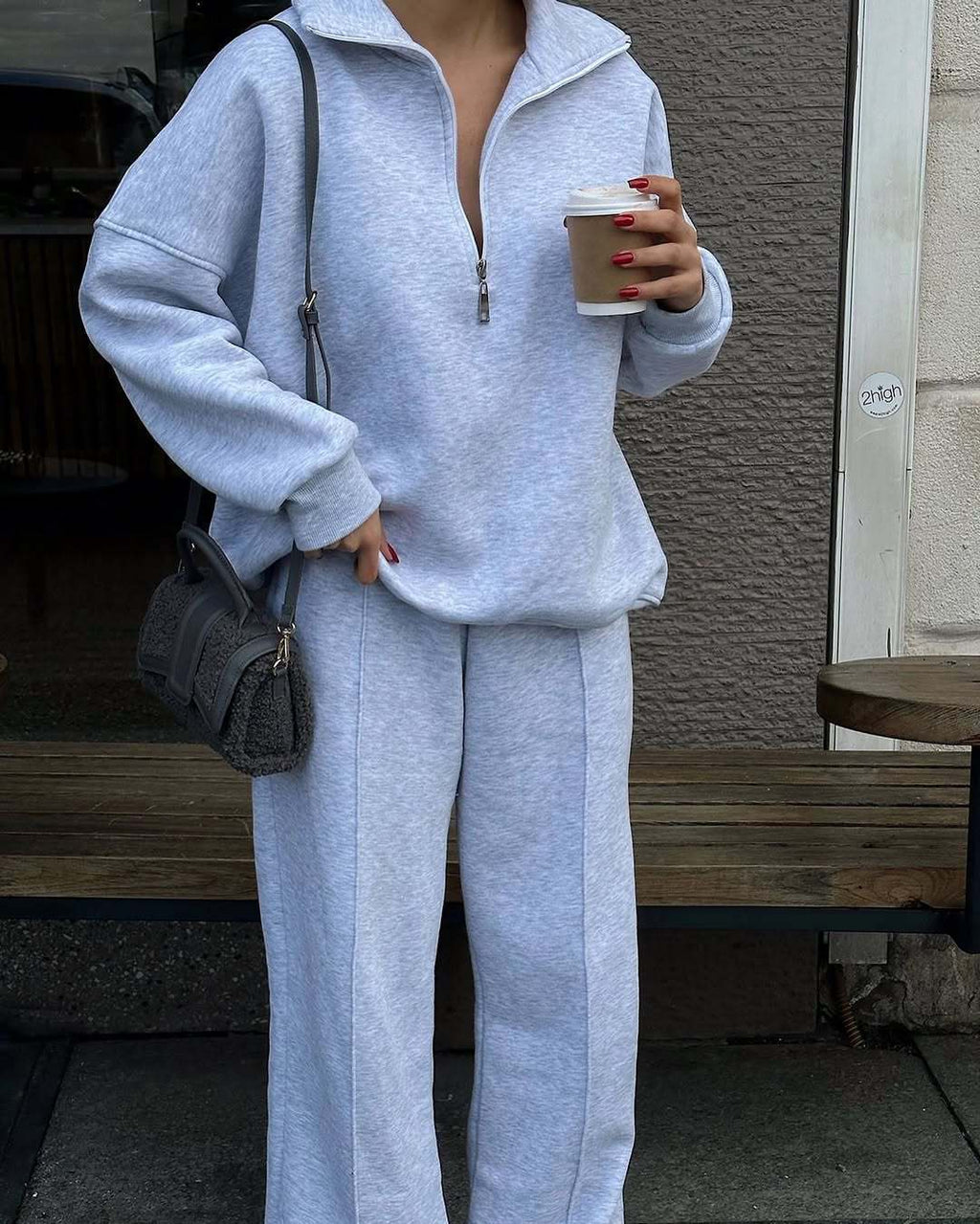 Damen Fleece-Anzug mit Reißverschluss Sovae