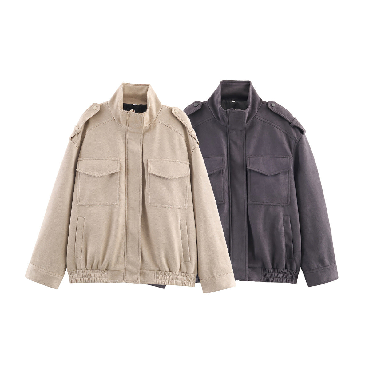 Damen Utility-Jacke mit Schulterklappen und praktischen Taschen Sovae