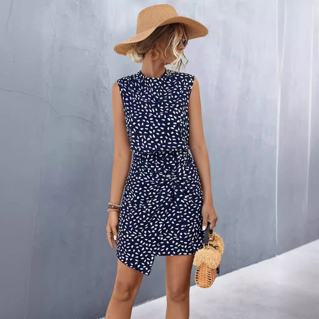 Damen Midikleid mit seitlichem Knoten Sovae