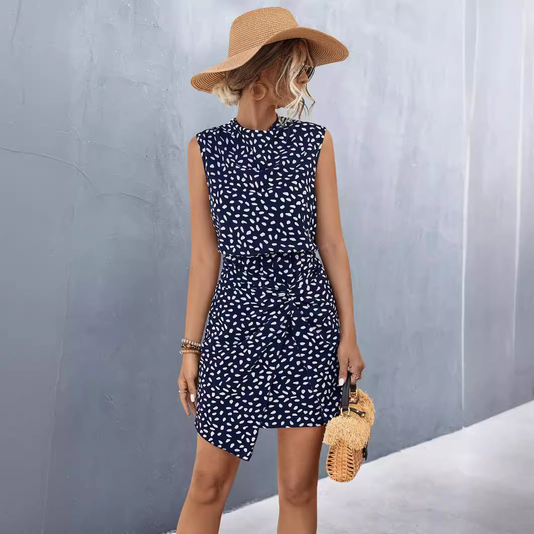 Damen Midikleid mit seitlichem Knoten Sovae