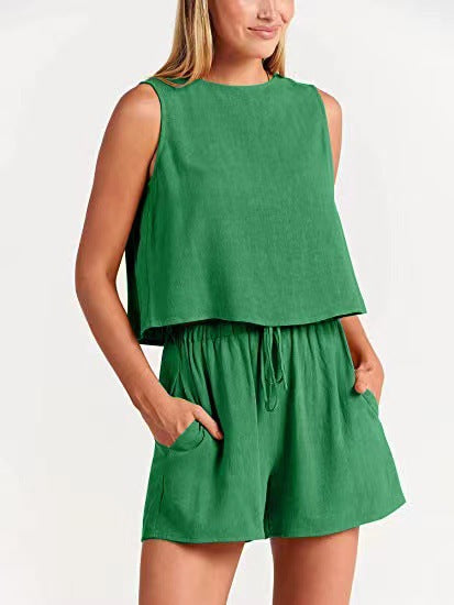 Damen Bequemes Jumpsuit mit weitem Schnitt und praktischen Taschen Sovae