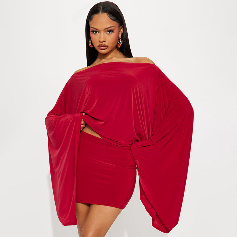 Damen trendiges Wickeltop mit weitem Schnitt Sovae