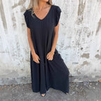 Damen lässiger Jumpsuit mit tierischem Druck und Taschen Sovae