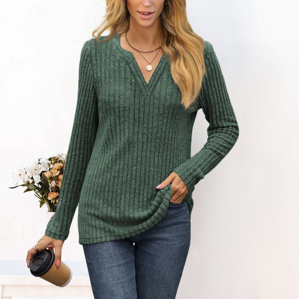 Damen gemütlicher Rippenpullover Sovae