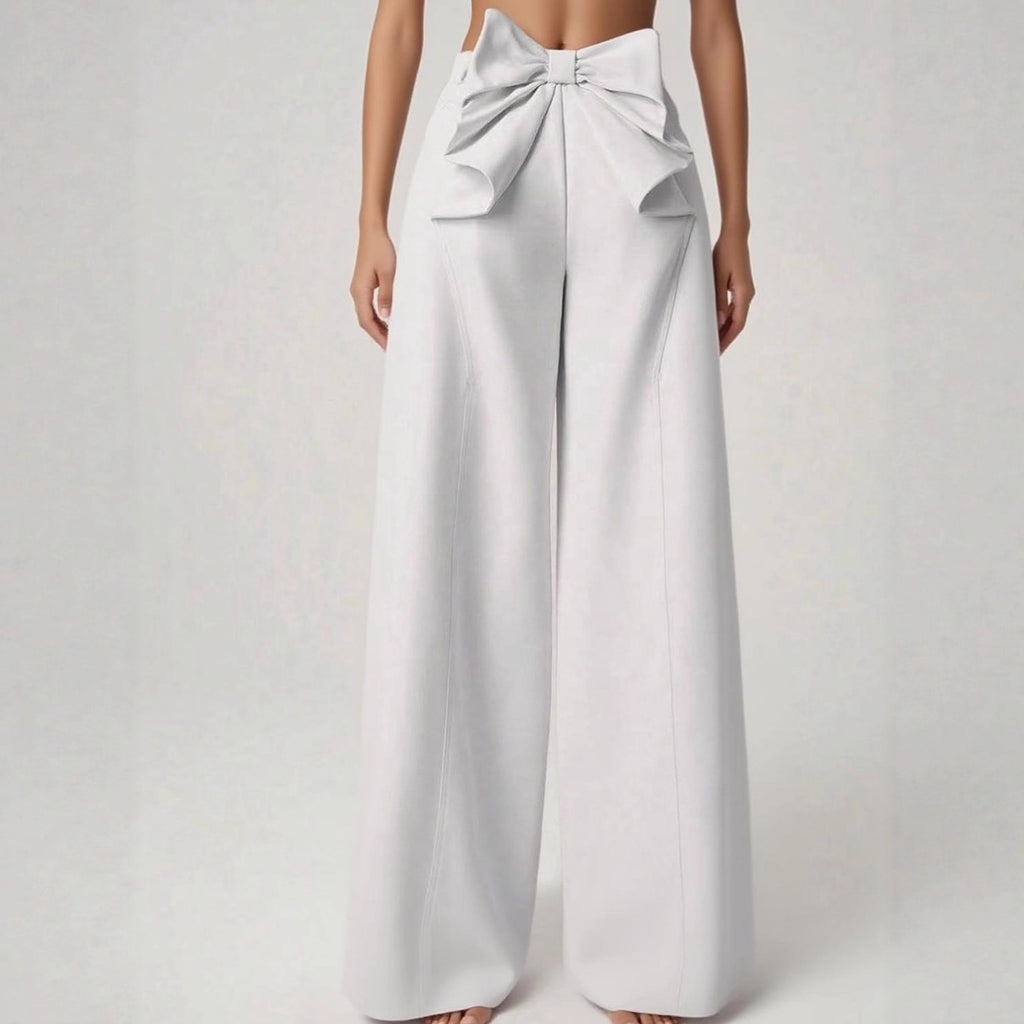 Damen Weitgeschnittene Culottes mit auffälligem Schleifen-Detail Sovae
