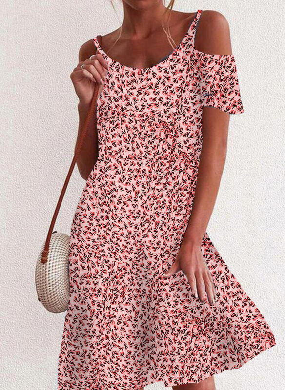 Damen Modisches Sommerkleid mit Knoten-Detail Sovae