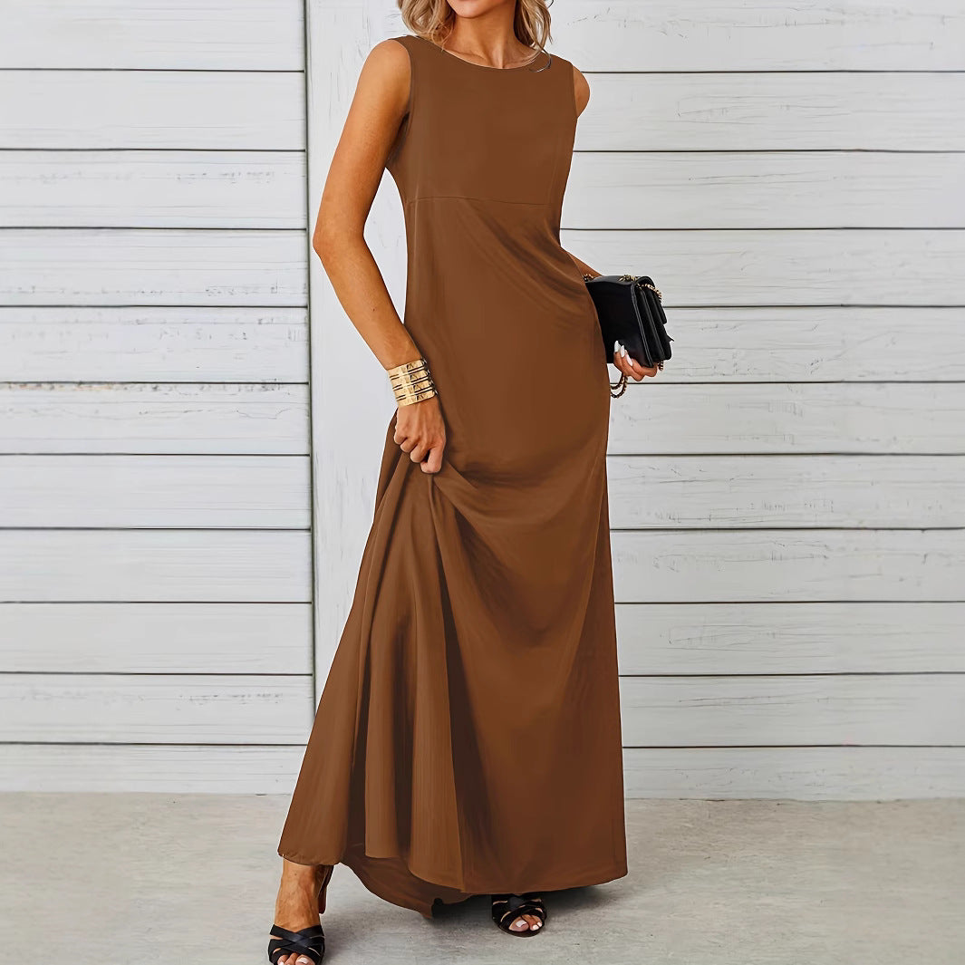 Damen schickes Maxikleid mit elegantem Schnitt Sovae