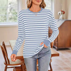 Damen Langarmshirt im maritimen Streifen-Look Sovae