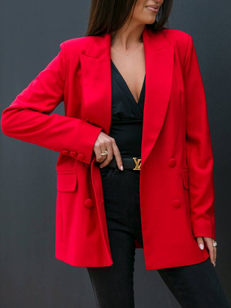 Damen Modischer Oversized-Blazer Sovae