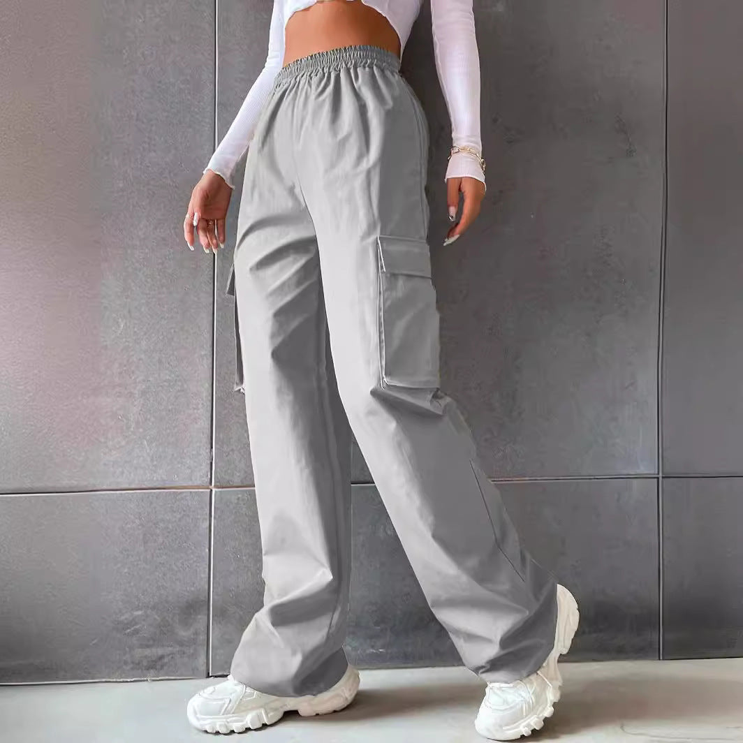 Damen Cargo-Hose mit seitlichen Taschen und elastischem Bund Sovae