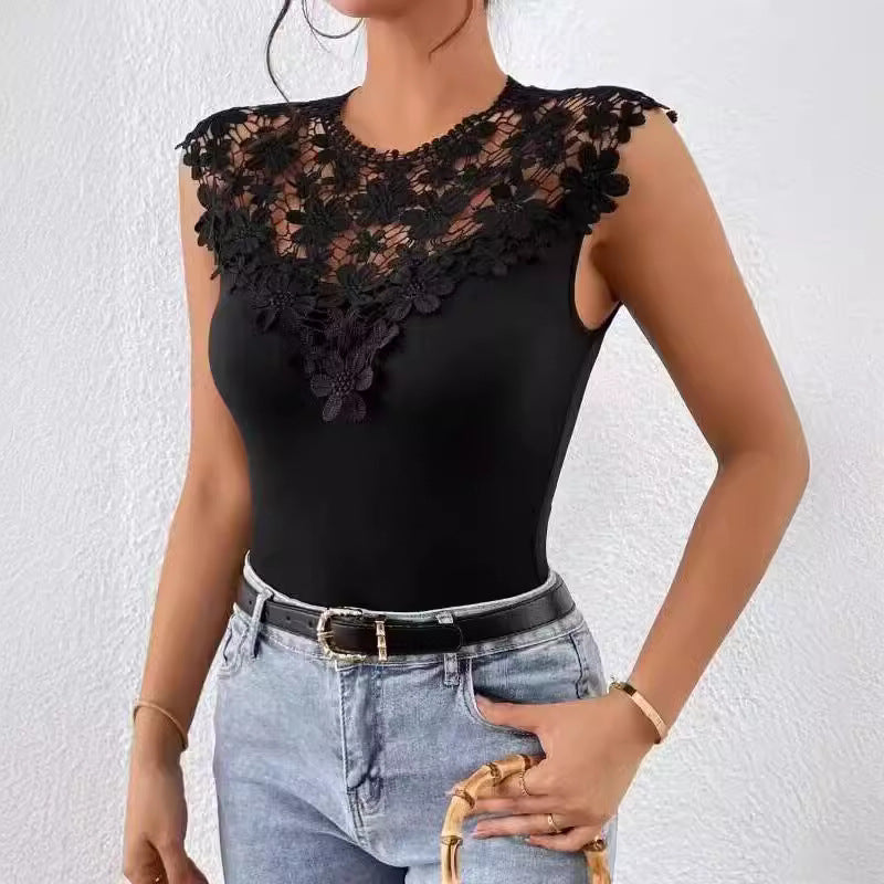 Damen Body mit filigranem Spitzeinsatz Sovae