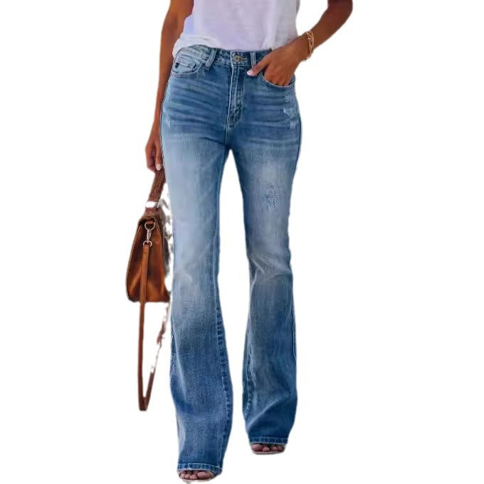 Damen Bootcut Jeans Sovae