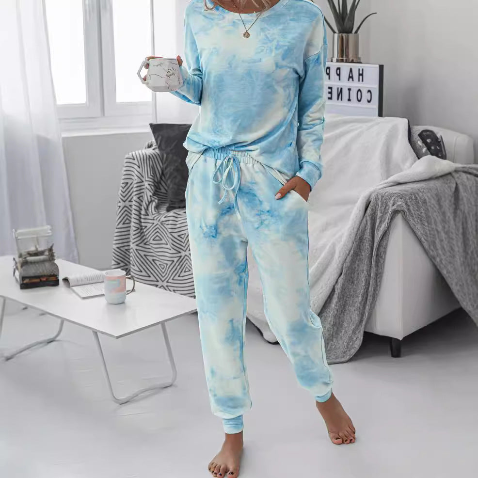 Damen Freizeit-Loungewear Set mit modischem Batikdesign und bequemen Passform Sovae