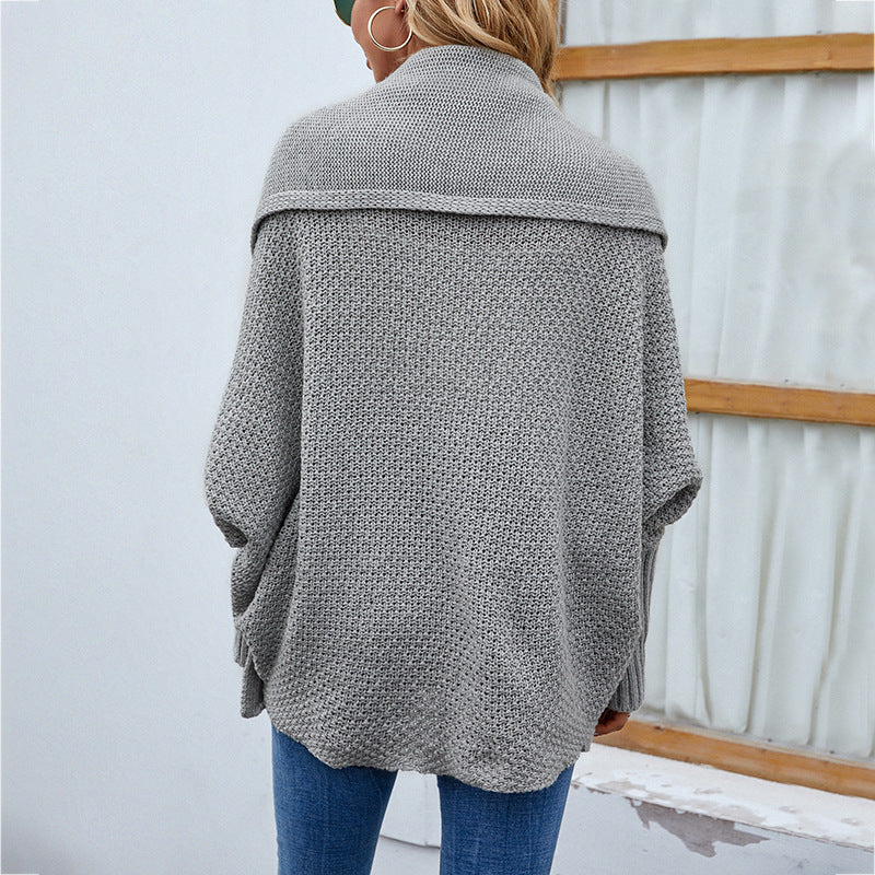 Damen Strickjacke mit offenem Schnitt und voluminösen Ärmeln Sovae