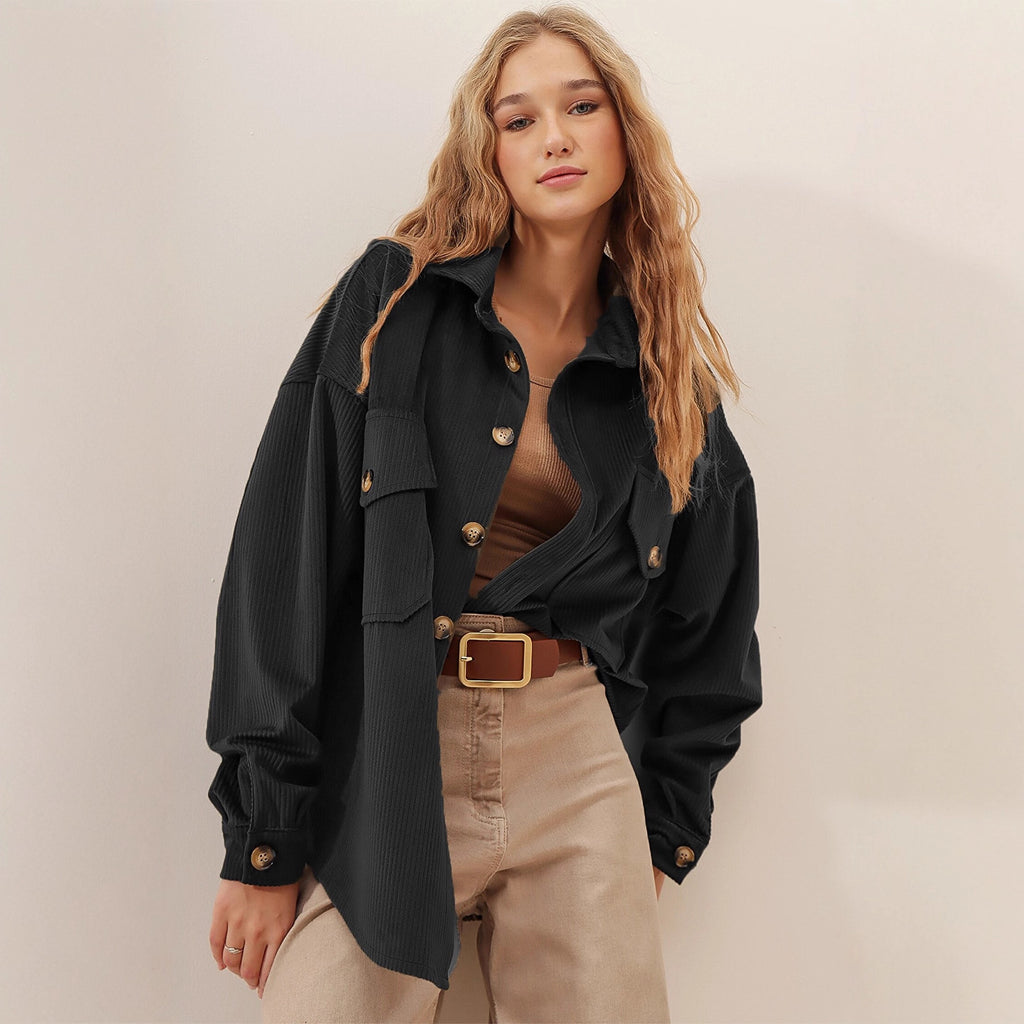 Damen Oversized Kordjacke Sovae
