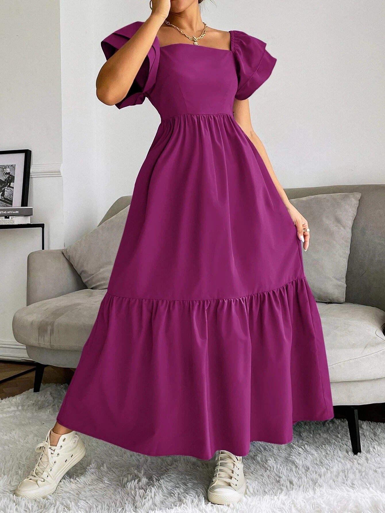 Damen Maxikleid Sovae
