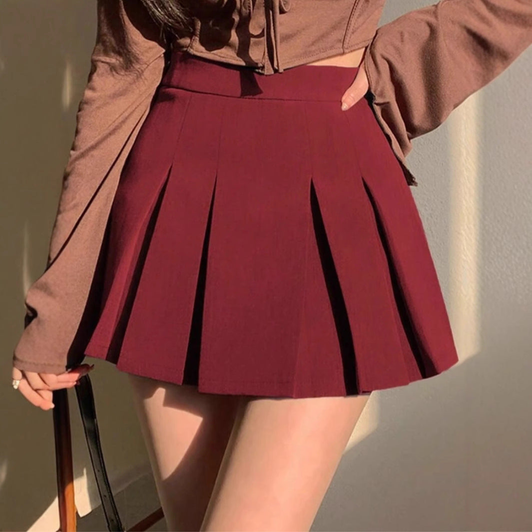 Damen Plissierter Minirock mit hohem Bund und eleganter Faltenstruktur Sovae