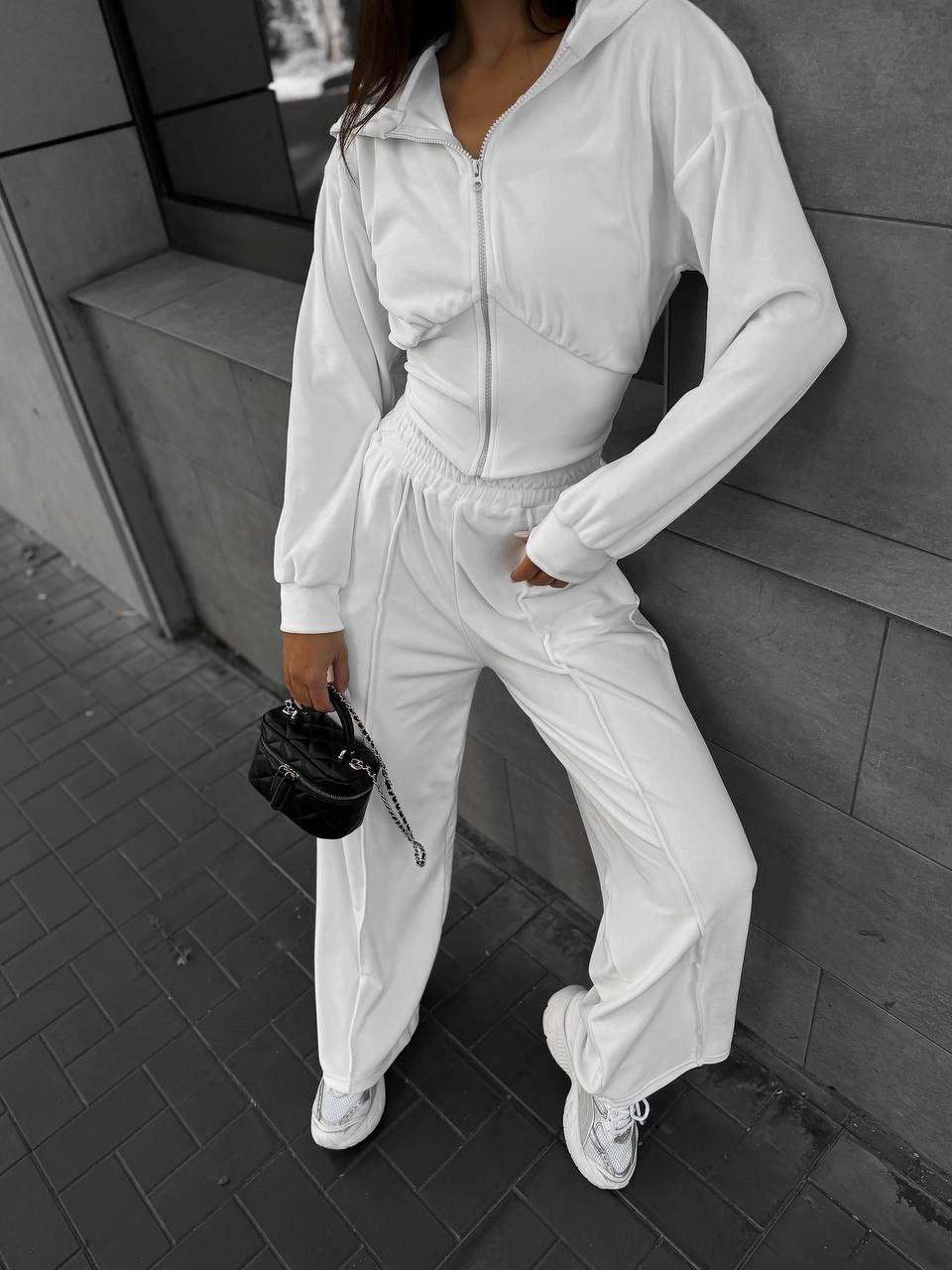 Damen Sportliches Loungewear-Set mit Kapuze und elastischem Bund Sovae