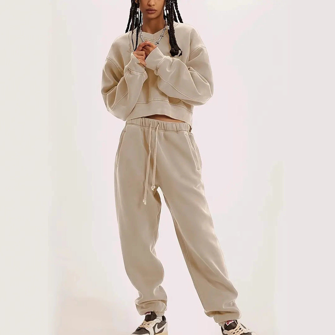 Damen lässiger Oversized Pullover mit elastischen Bündchen Sovae