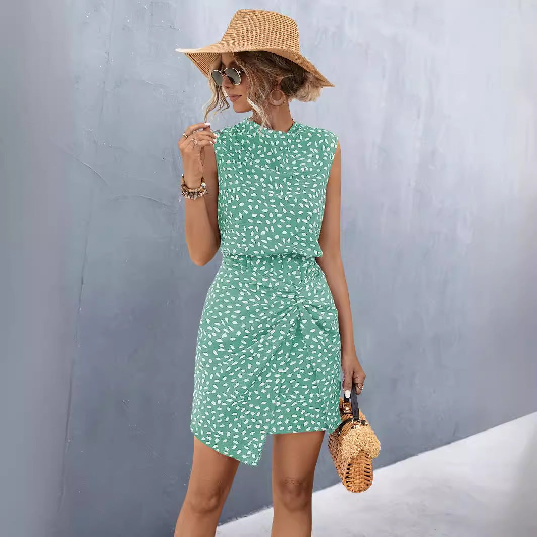 Damen Midikleid mit seitlichem Knoten Sovae
