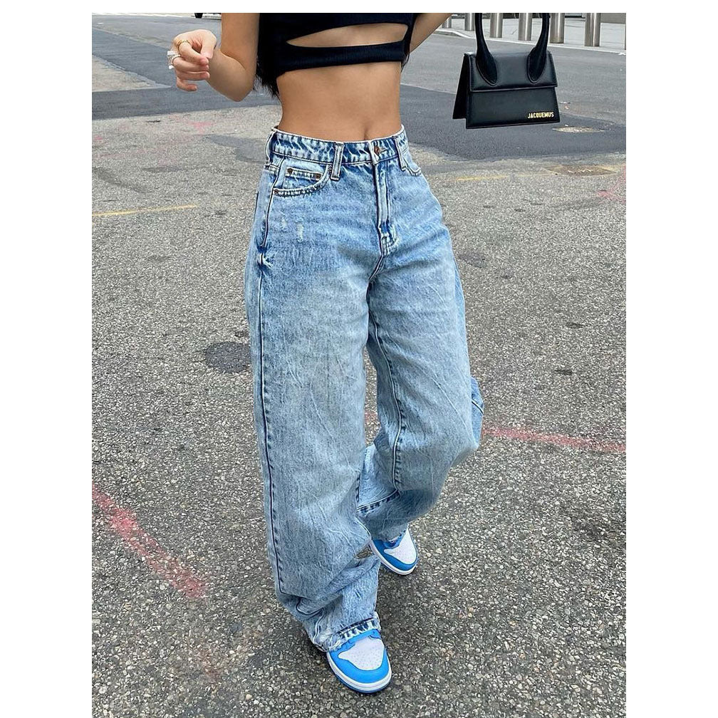 Damen Locker geschnittene Stoffhose Sovae