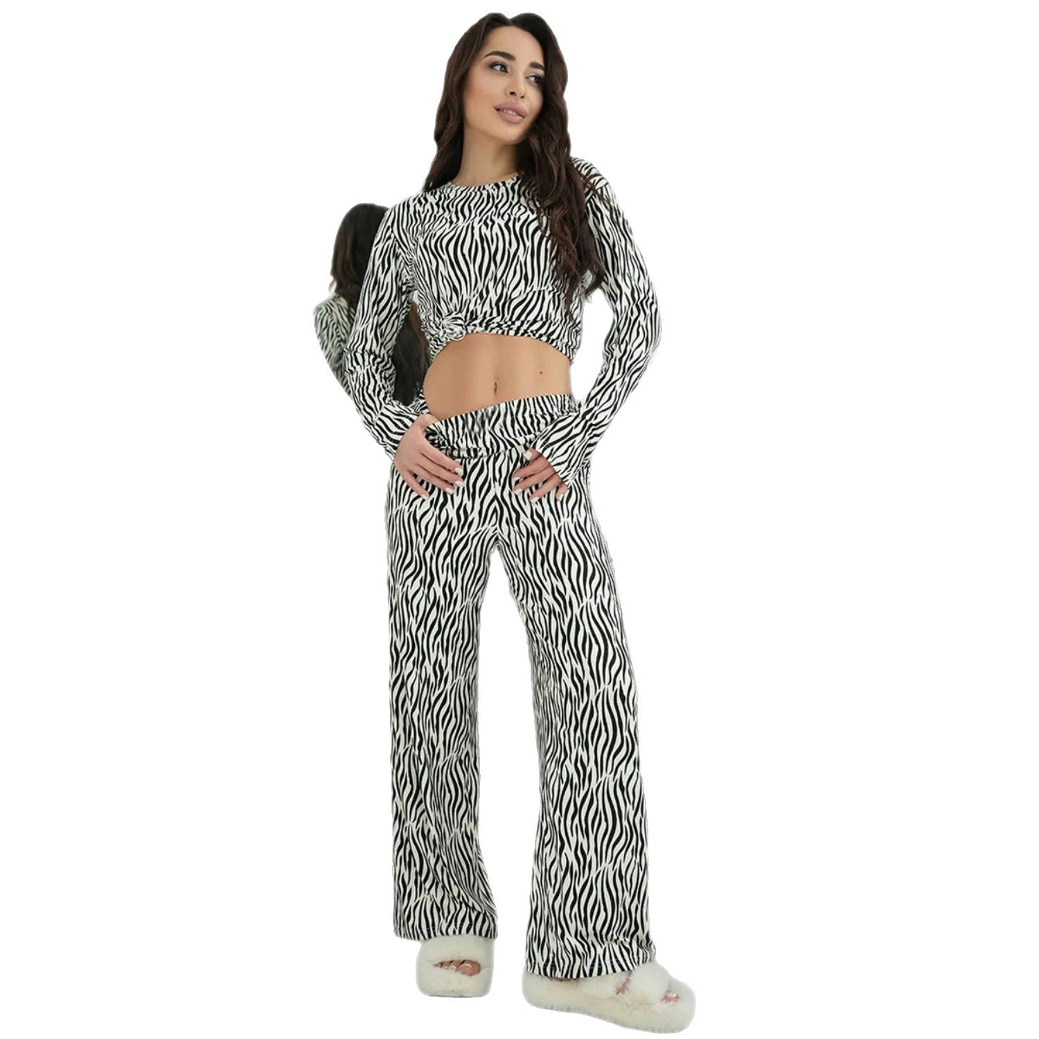 Damen gemütlicher und eleganter Lounge-Pyjama-Set Sovae