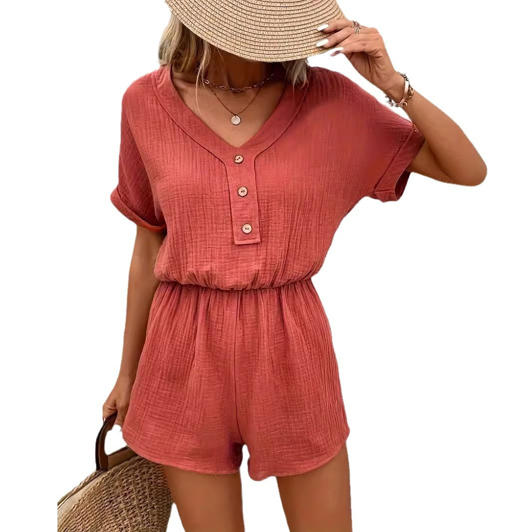 Damen lässiger Kurzoverall Sovae