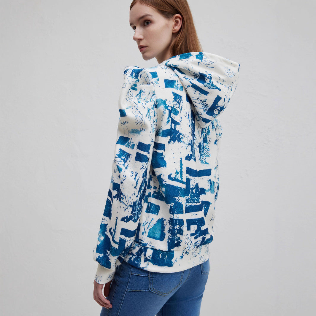 Damen lässiger Hoodie mit Puffärmeln Sovae