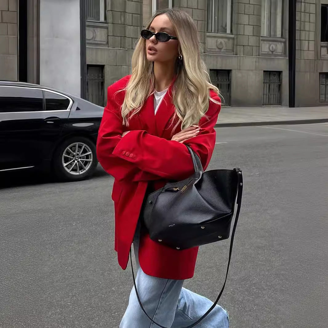 Damen Oversized Blazer mit lässigem Schnitt Sovae