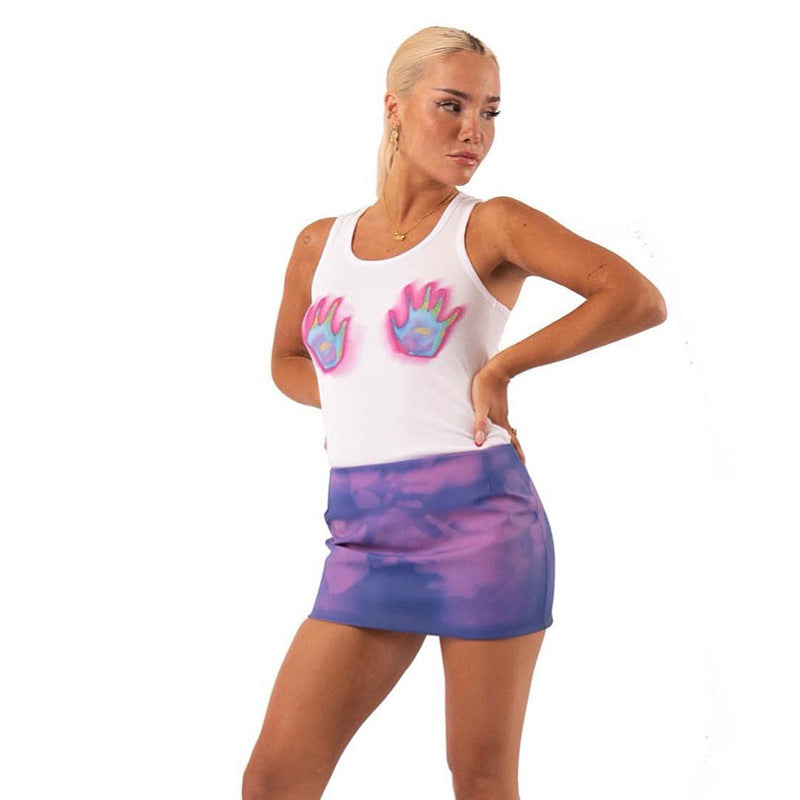 Damen Figurbetontes Kunstleder-Minikleid Sovae