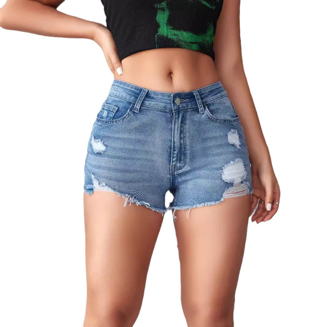 Damen lässige Denim-Shorts Sovae