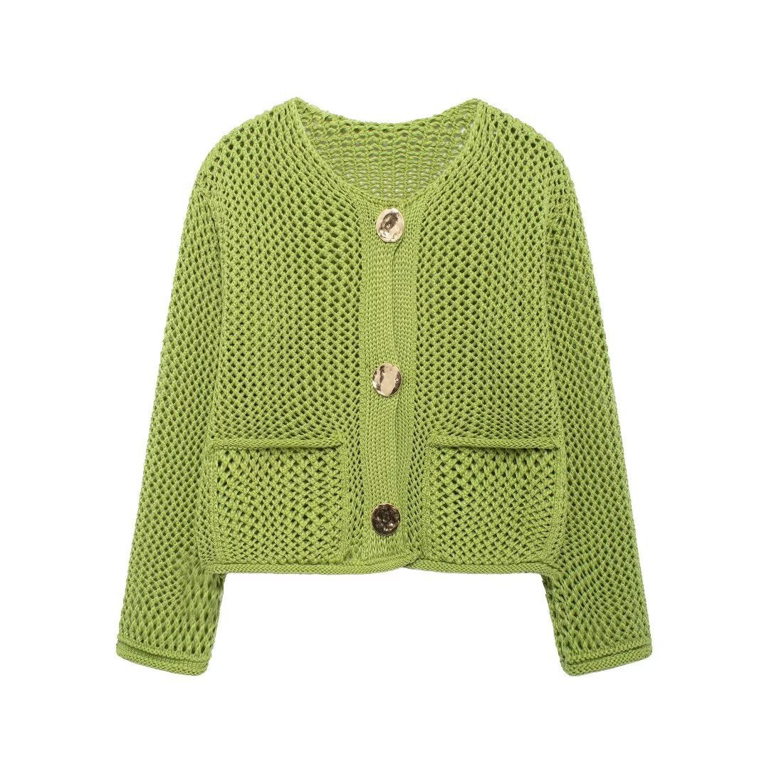Damen Strickjacke mit Struktur und praktischen Taschen Sovae