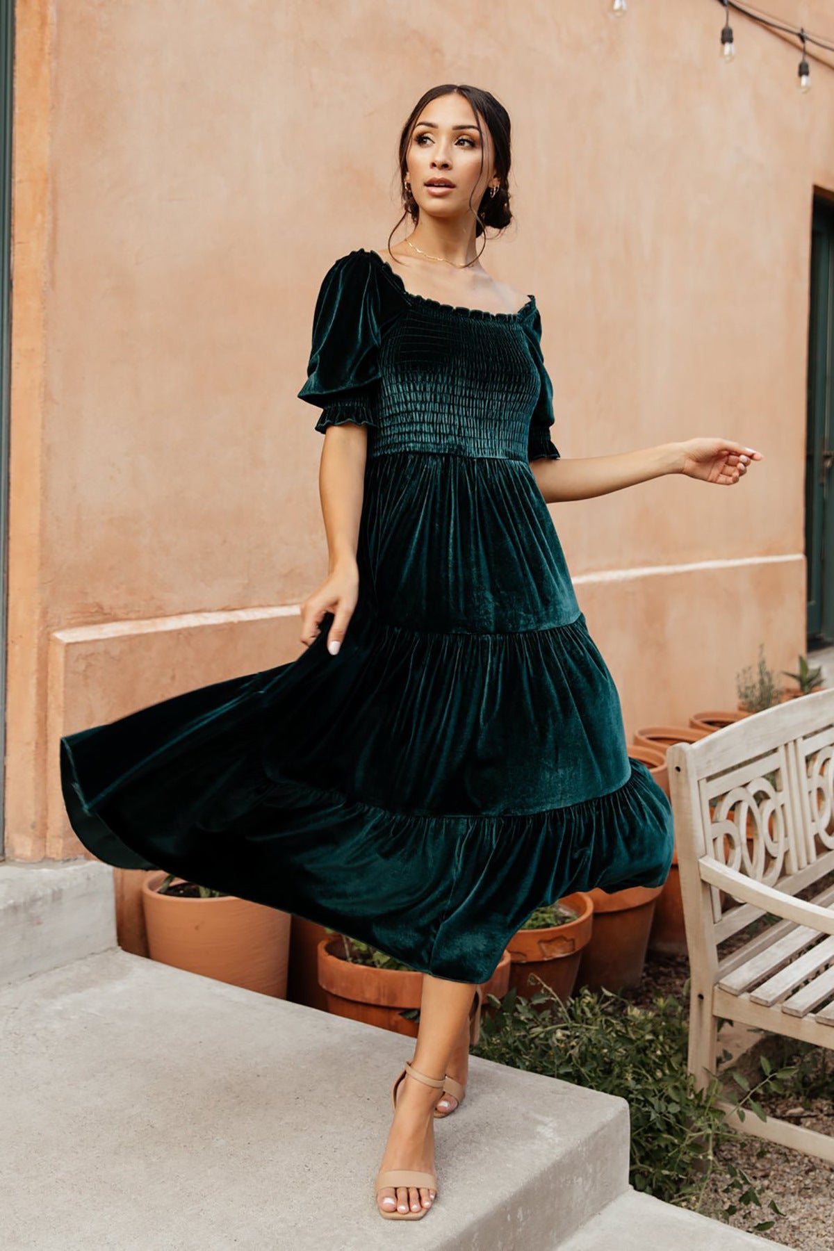 Damen Maxikleid mit schickem Rüschendesign Sovae