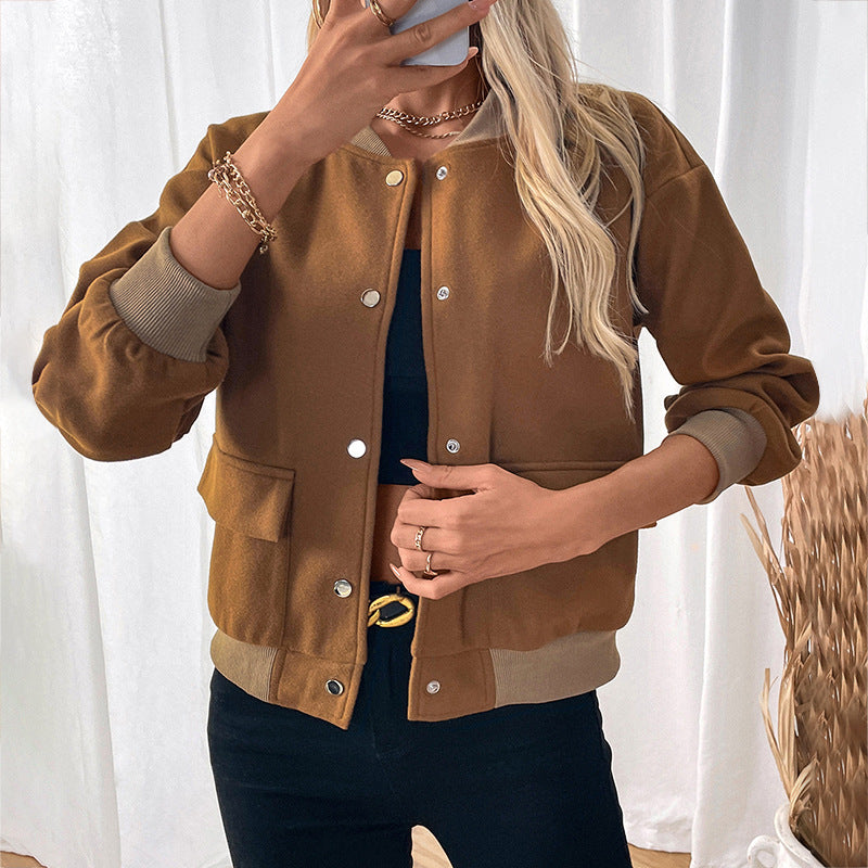 Damen Sportliche Collegejacke Sovae