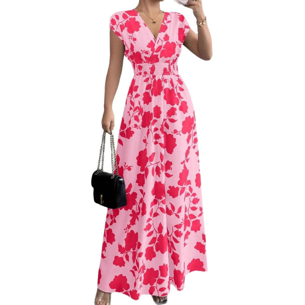 Damen Maxikleid mit floralem Muster Sovae